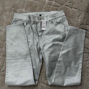 Silver Skinny Jeans